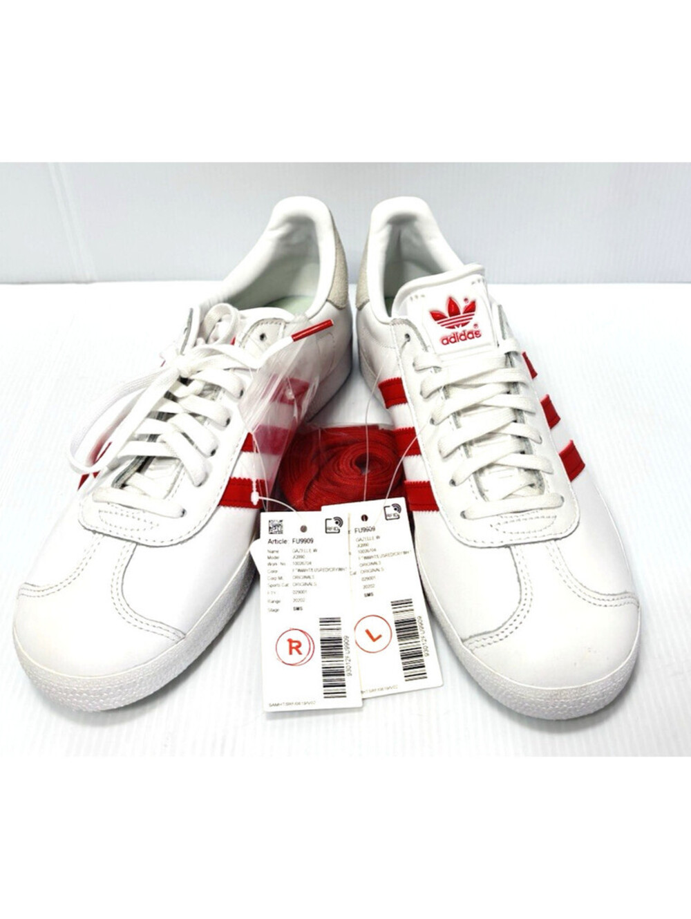 Adidas Originals Gazelle Vintage Scarlet Red White Sneakers Shoes Retro Look NEW